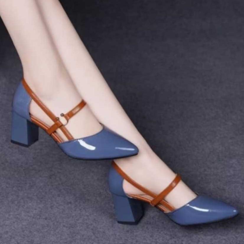 Paling Dicari Sepatu Pantofel Wanita Heels 5 Cm /Heels Wanita Pantofel Kekinian 5Cm