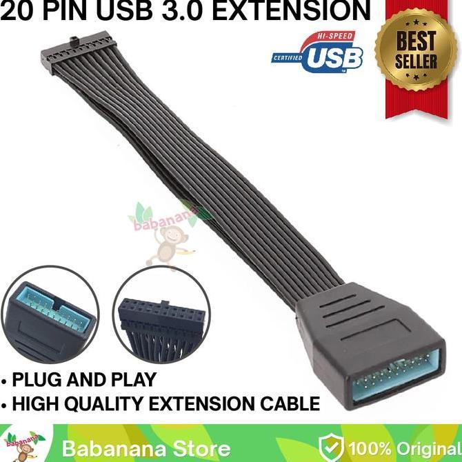 Kabel usb 20 pin extension usb 3.0 extender motherboard pc 19 pin