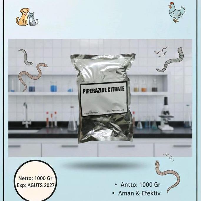 PAPARIZINE OBAT CACING HEWAN TERNAK SUPER AMPUH KEMASAN 1KG
