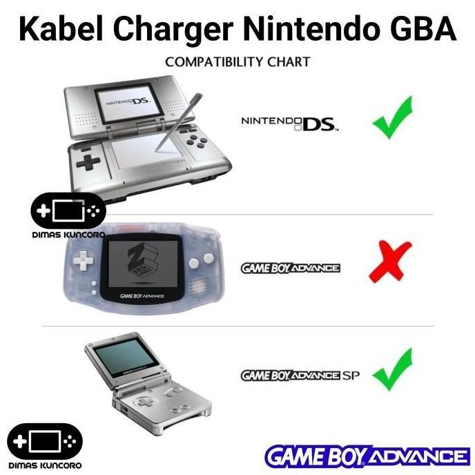 Kabel Charger Nintendo GBA charging usb nintendo gameboy game boy advance gba sp pvp p2p