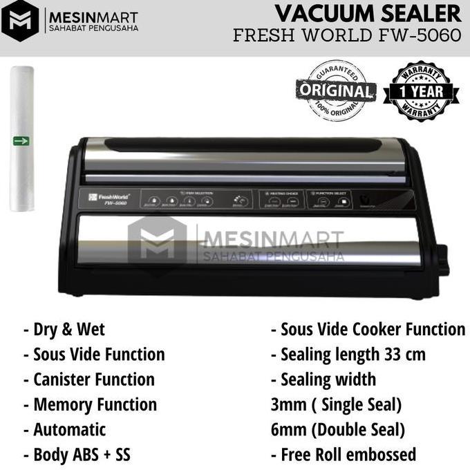 (Best) Vacuum Sealer Mesin Pengemas Vakum Komersial FRESH WORLD FW-5060