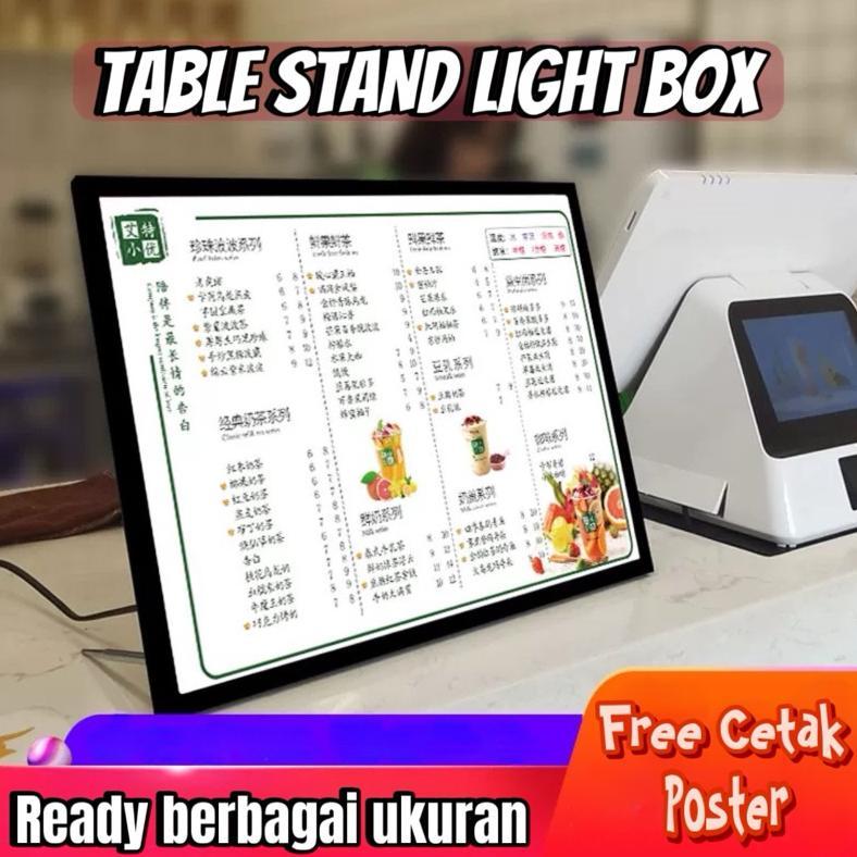 INSTAN LED Table Stand Light Box/ Light Box Menu /Daftar Menu/Slim Light Box/ Light Box Table Menu D