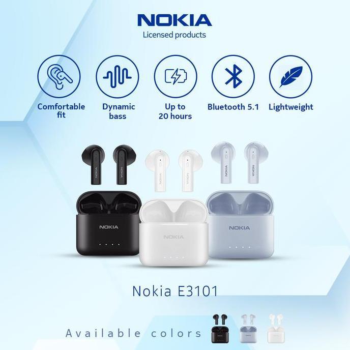 Nokia Essential True Wireless Earphones TWS E3101 Bass Bluetooth