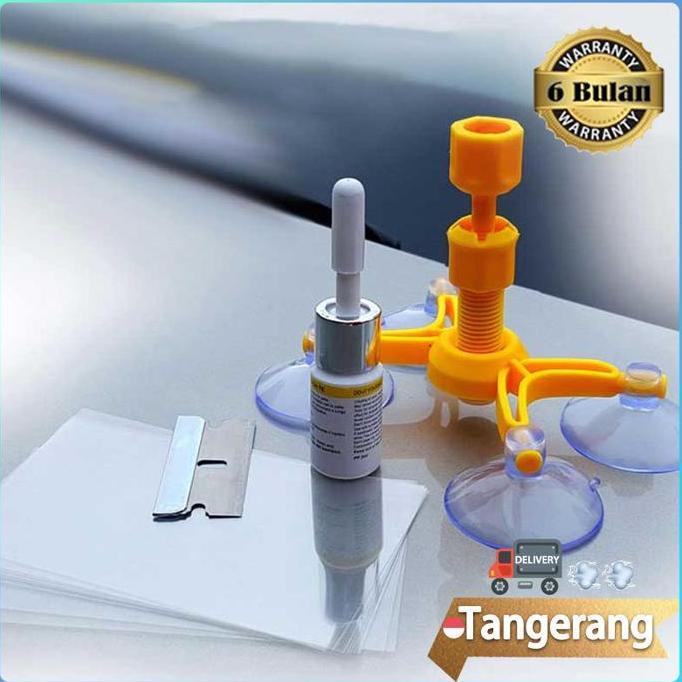 EXAMINER Wiendshield Glass Repair Kit / Lem Kaca Mobil Retak / Lem Kacamata Retak Car Crack Lem Kaca