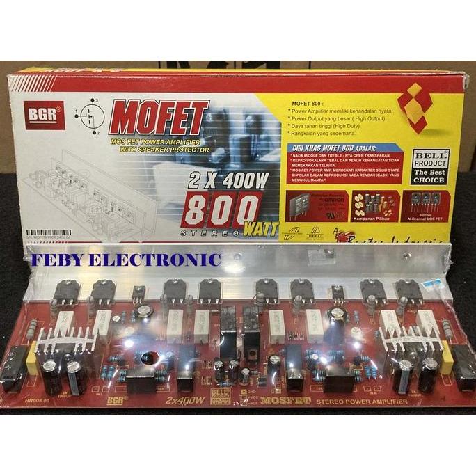 KIT MOFET 800W POWER HIFI AMPLIFIER STEREO BELL BGR