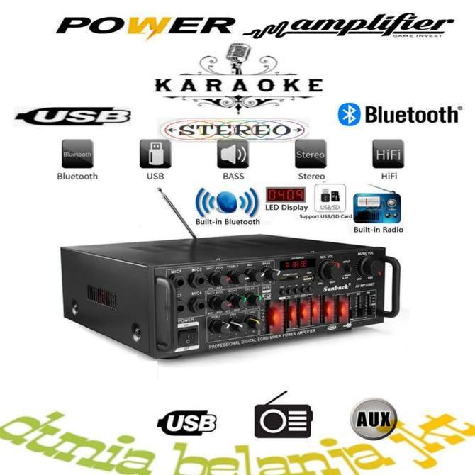 power amplifier karaoke sunbuck EQ USB bluetooth 2000w