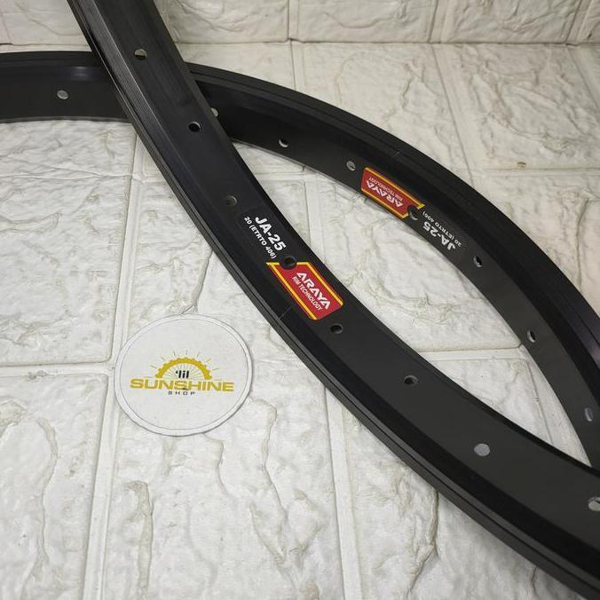 Rims Velg BMX 20 Murni ARAYA JA25 Rim Lubang 36H TAPAK LEBAR Alloy Single Wall Ada Brake Line Valve 