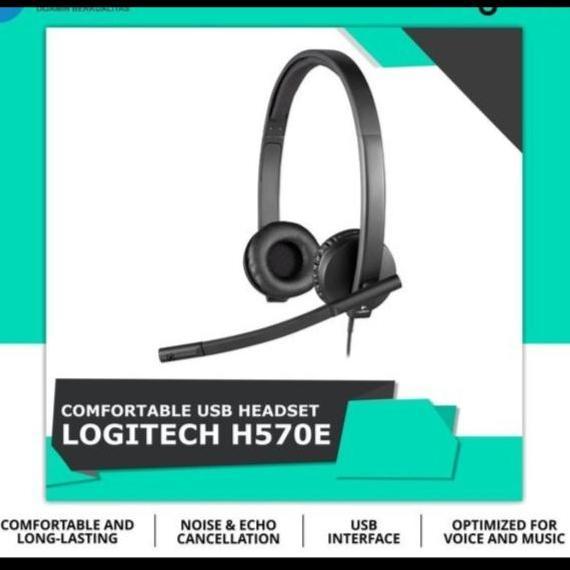 Headset Logitech H570E USB Stereo - Logitech H570 E USB Headset