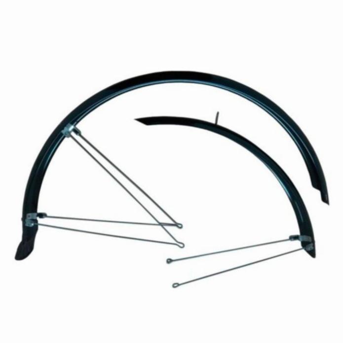 Fender Sepeda - Polygon Fender Sepeda Hybrid Black 700C Front & Rear Original Dan Terpercaya