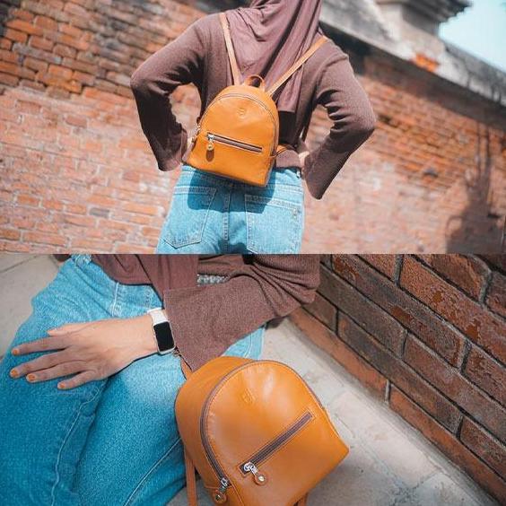 PROMO Leather Backpack BeYou By BUCINI HERA I Tas Punggung Kulit Wanita Beyou By BUCINI HERA
