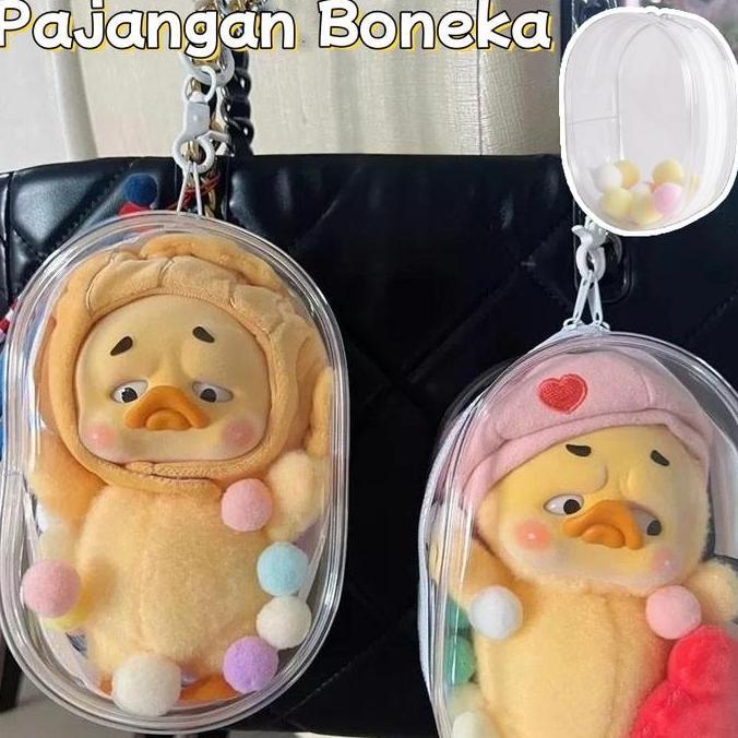 LOWARY Boneka Transparent Storage Bag / Pvc Transparant Doll Pouch / Mini Tas Boneka PVC Pouch for D
