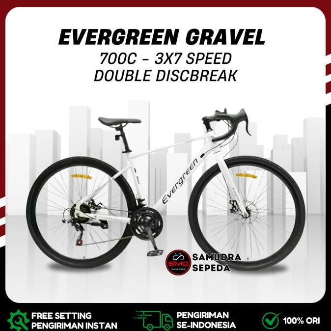 Grosir Sepeda Balap Roadbike Odessy 700C 1010S / 1011 // Evergreen Gravel Jazz // Evergreen Gravel B