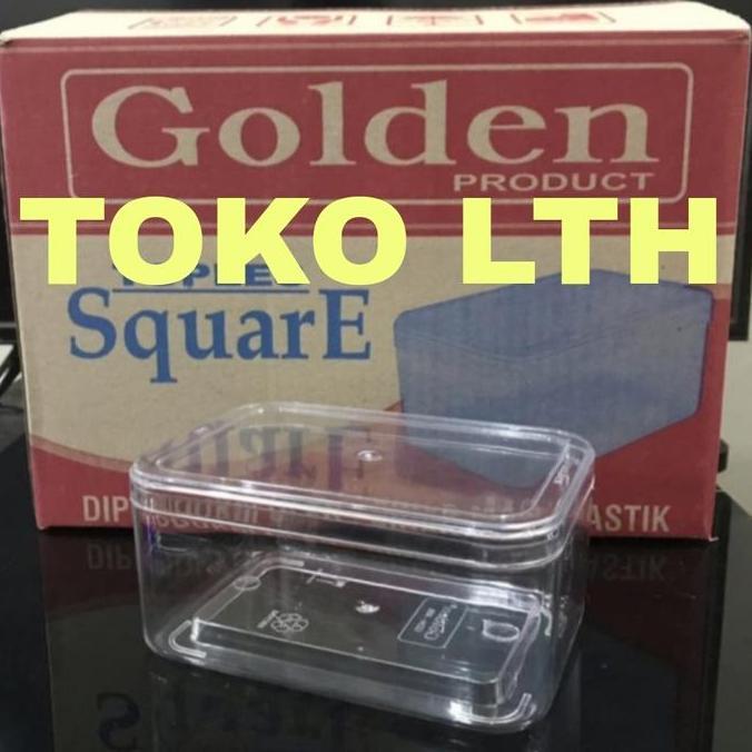 Mblg - Toples Kue Kering Kotak / Segi Golden 1/2 Kg ( Per 12 Pcs)