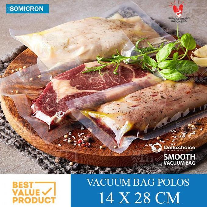 Mblg - (Pack) Plastik Vacuum Polos 14X28Cm / Vacum / Vakum Makanan Polos 14 X 28 Cm