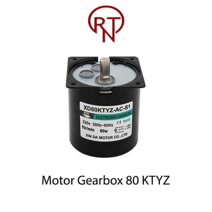 BEBAS ONGKIR - Motor Gearbox 80KTYZ 60W 50 RPM 60 80 110RPM (8095)