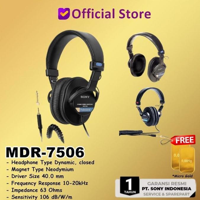 Sony MDR-7506 MDR7506 MDR 7506 Stereo Professional Headphones Headset