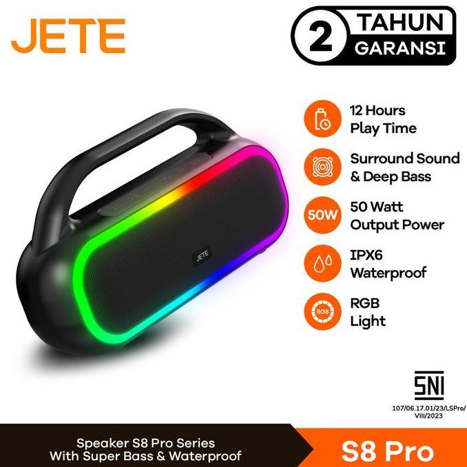 JETE Speaker Bluetooth S8 PRO - Surround Sound Deep Bass IPX6