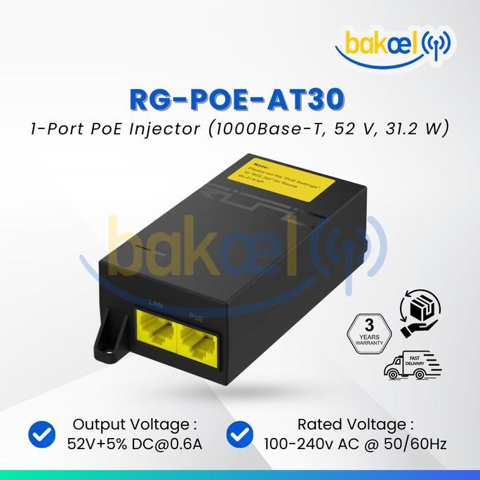 BEBAS ONGKIR - RUIJIE RG-POE-AT30 Adapter POE AT30 PoE AT 30 Adaptor WiFi 6