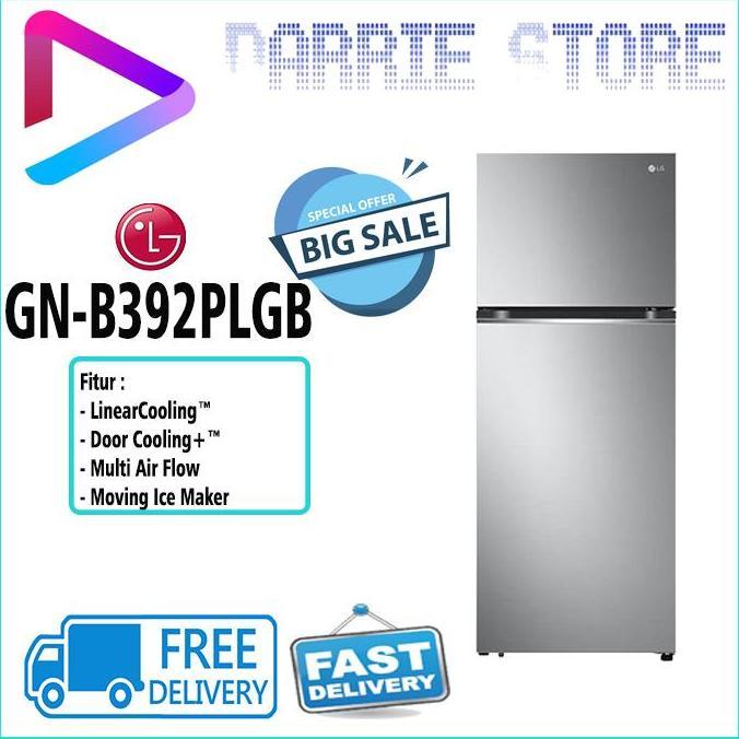 (Best) LG GN-B392PLGB KULKAS LG 2 PINTU GNB392PLGB GNB392 GN-B392 392PLGB