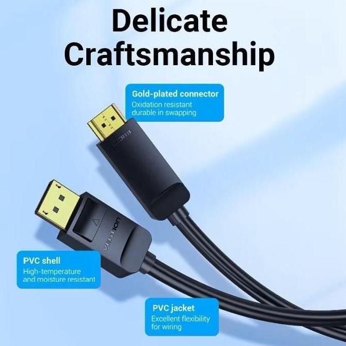Kabel Displayport to hdmi 4K dp to hdmi vention-HAG