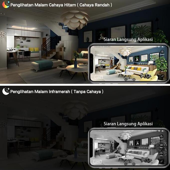XIHANCAM 5MP CCTV Mini Wifi Kamera Mini CCTV Kecil Tersembunyi CCTV Baterai Tanpa Kabel Konek HP LC