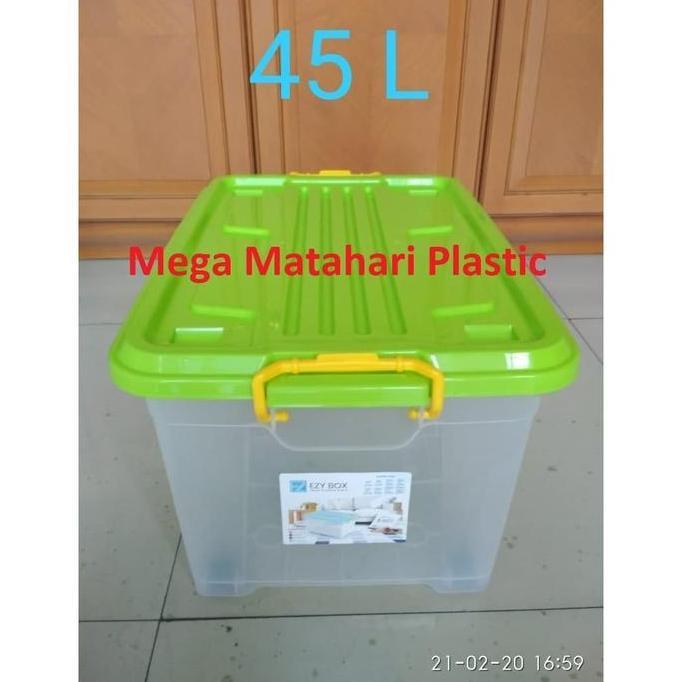 Str- Box Container Ezy 45 Liter Transparant (Kuat & Tahan Banting)