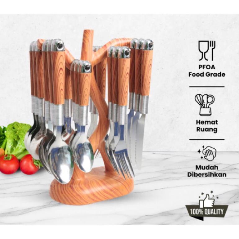 Jamin Murah Sendok Set Caspian 24 Pcs Garpu Set Caspian 24 Pcs Pisau Kue Set Caspian 24 Pcs Pisau Se