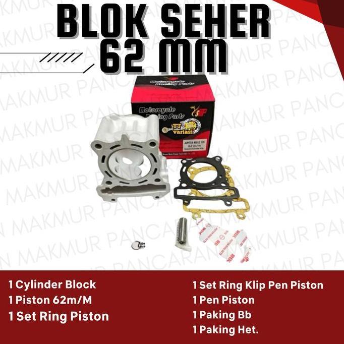 keramic Cylinder Kit/Blok Seher 62mm Motor Jupiter MX135/merek YSMP