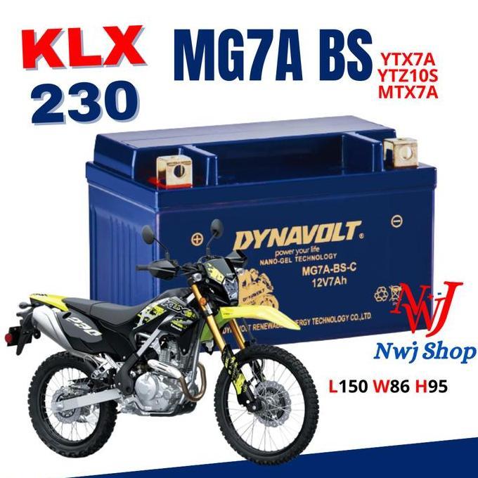 AKI KERING DYNAVOLT KLX 230 NINJA 250 NINJA 250SL MG7A BS YTX7A MTX7A YTX7A MF
