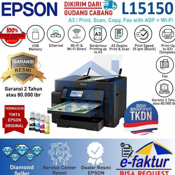 PRINTER EPSON L15150 L-15150 L 15150 A3 DUPLEX PIGMENT PRINT SCAN COPY