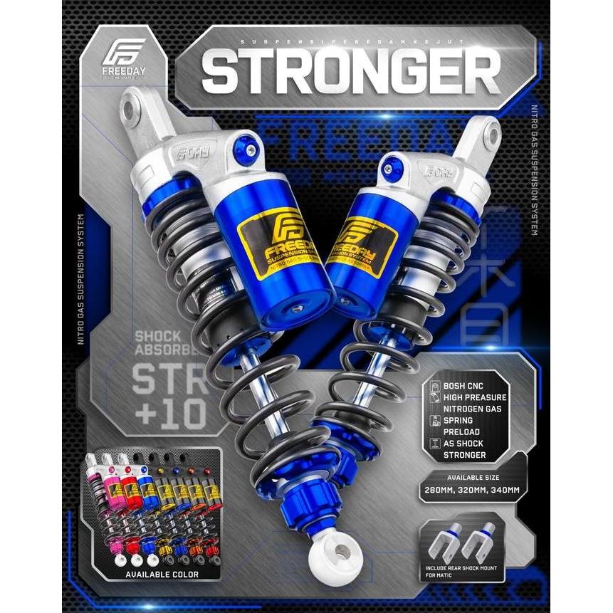 FREEDAY Shockbreaker Shock Tabung Belakang Stronger Bebek Vega Fizr RX King Jupiter Z