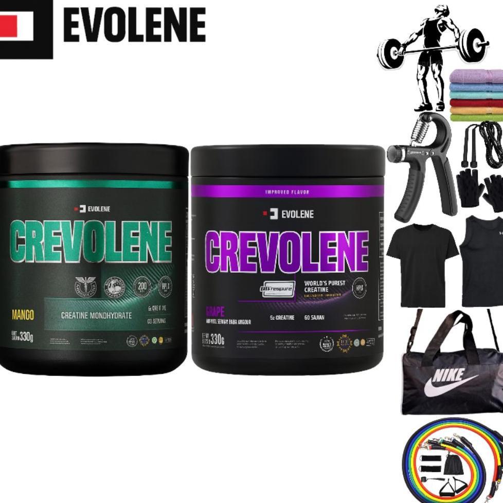 Evolene Crevolene Creatine Evolen | Isi 330Gr 60 Serving | Bpom & Halal | Prevo Pre Workout