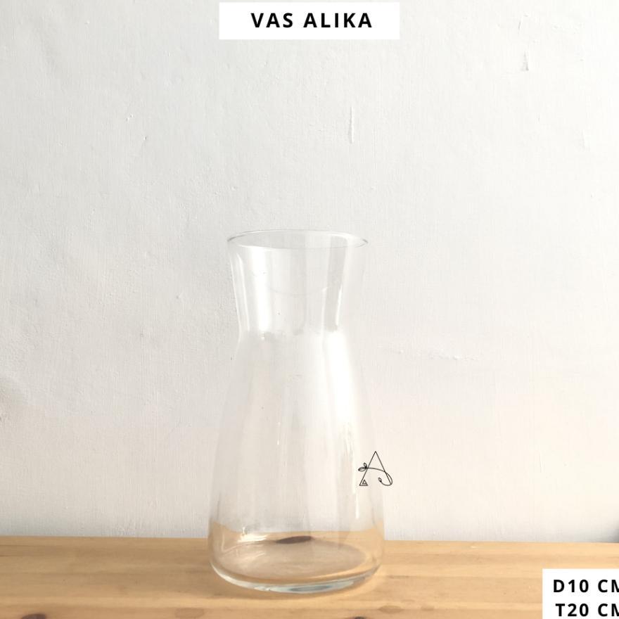 Vas Kaca Alika | Vas Bening Tinggi | Vas Bunga