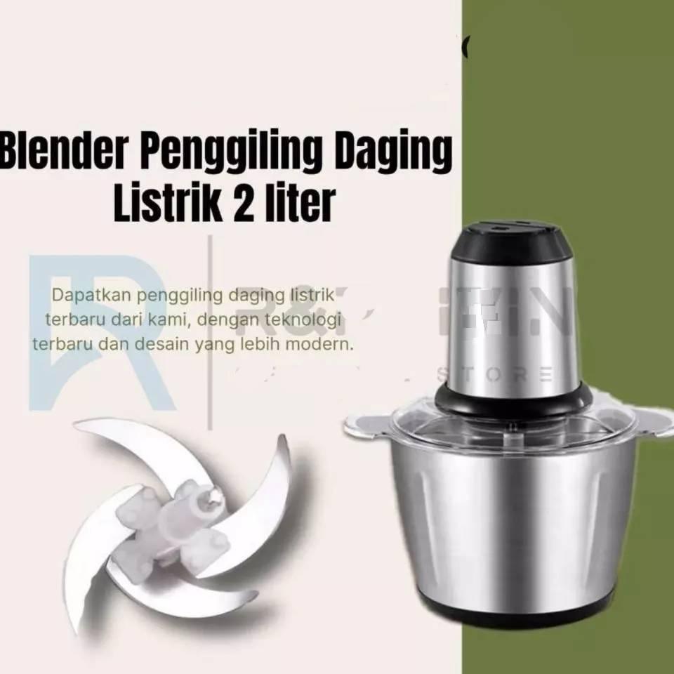 Blender Daging Bumbu Stainless Steel Chopper Serbaguna Penggiling Daging Sayuran Serut Es  Belender
