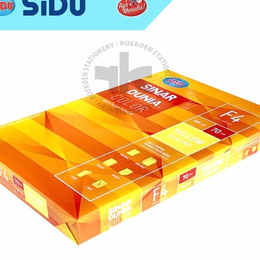 Sidu Colour 500 Kertas Fotocopy Hvs Warna F4 70Gsm (500 Lembar)