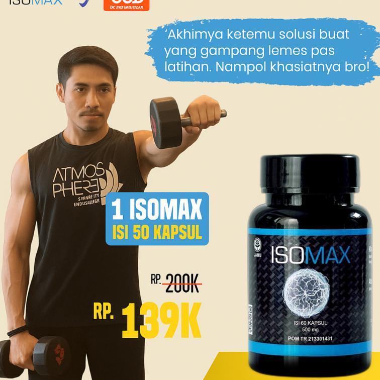 Isomax Kapsul Penambah Dan Pembentuk Massa Otot Suplemen Gym | Kapsul Penambah Stamina Tubuh