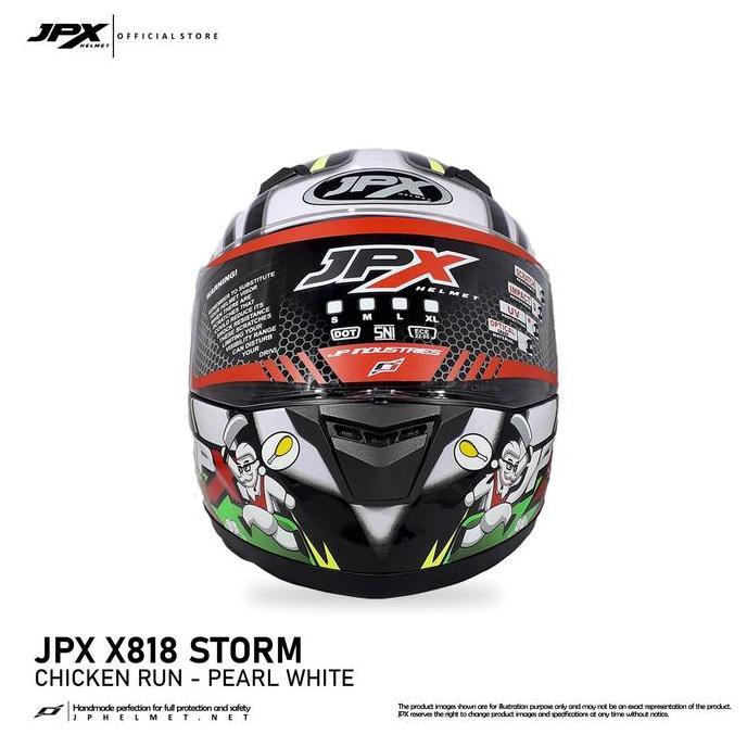 Helm JPX - Helm Full Face Storm X818 - CHICKEN RUN