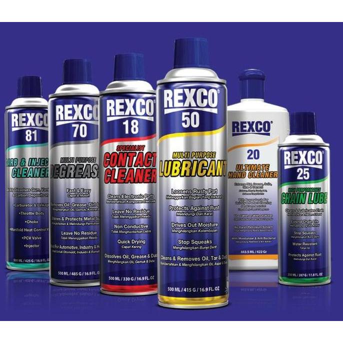Limpeza - Rexco 50 Rexco 25 Rexco 81 Rexco 70 Rexco 18 120 Ml 220 Ml 350 Ml 500