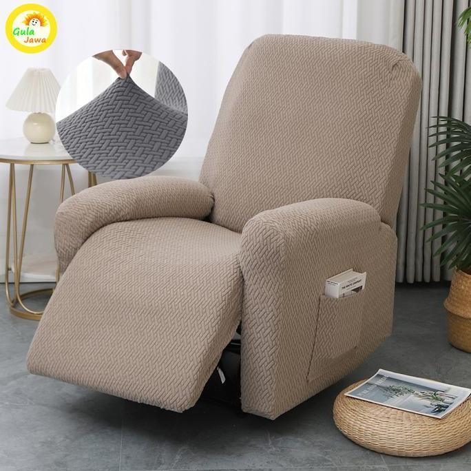 DAXZI Sarung Sofa Recliner Cover Sofa Reclining Sarung Recliner Elastis Velvet Beludru Embos Cover S