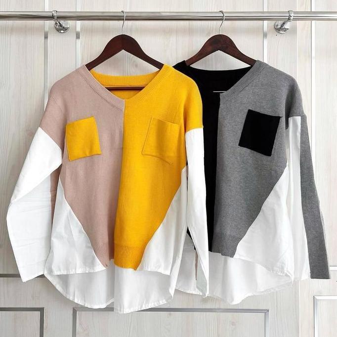 FLORENZA TOP - FLOTTILICIOUS / baju atasan wanita / Kain katun mix knit / korean style / baju murah 