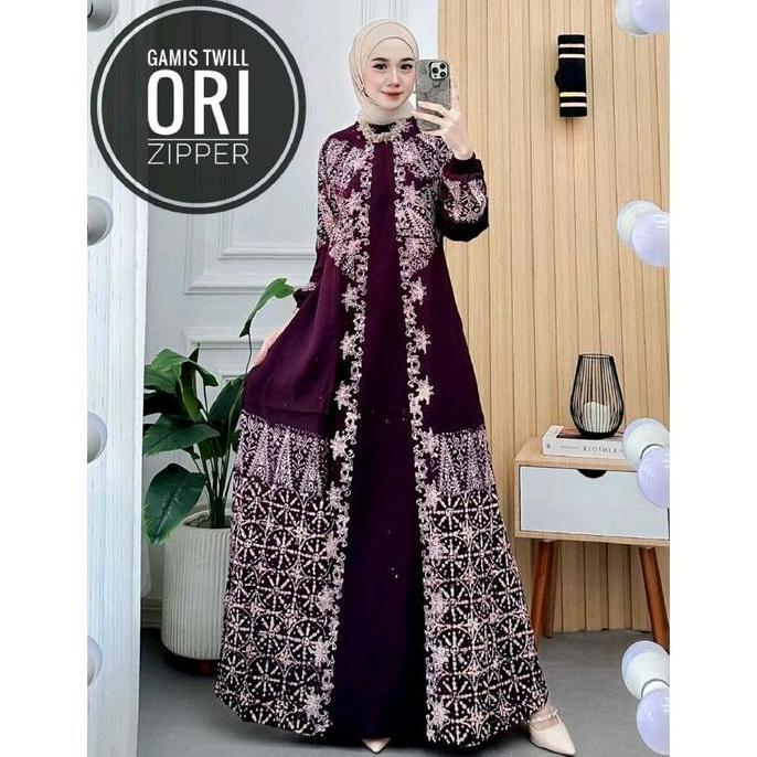 Arsy- Paling Baru || Zakiya || Gamis Twill || Zipper Resleting (Busui) || Cap Malaman || By Alena Ba