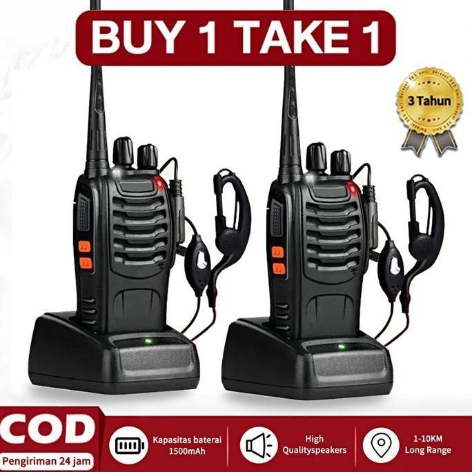 Gogoo Radio Ht Mini Jarak Jauh 2 Units Walkie Talkie 5Km Waterproof Portable Walkie Talkie Jarak Jau