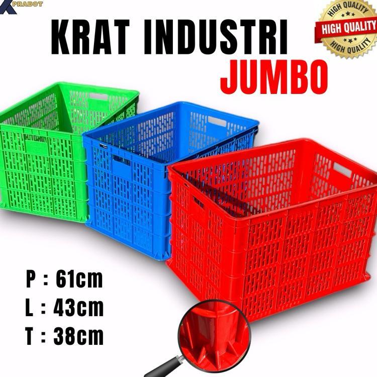 Krat Industri 100 Liter Jumbo - Kprabot / Krat Piring / Krat Buah / Keranjang Pakaian / Krat Serbagu