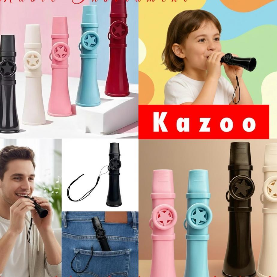 Kazoo Profesional Suling Pendamping Gitar Peluit Alat Musik Seruling Saxophone Harmonica Flute Harmo