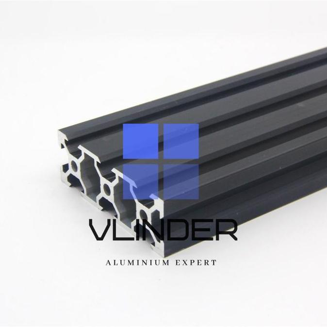 V Slot 2060 Aluminium Extrusion Profile - Industrial Black