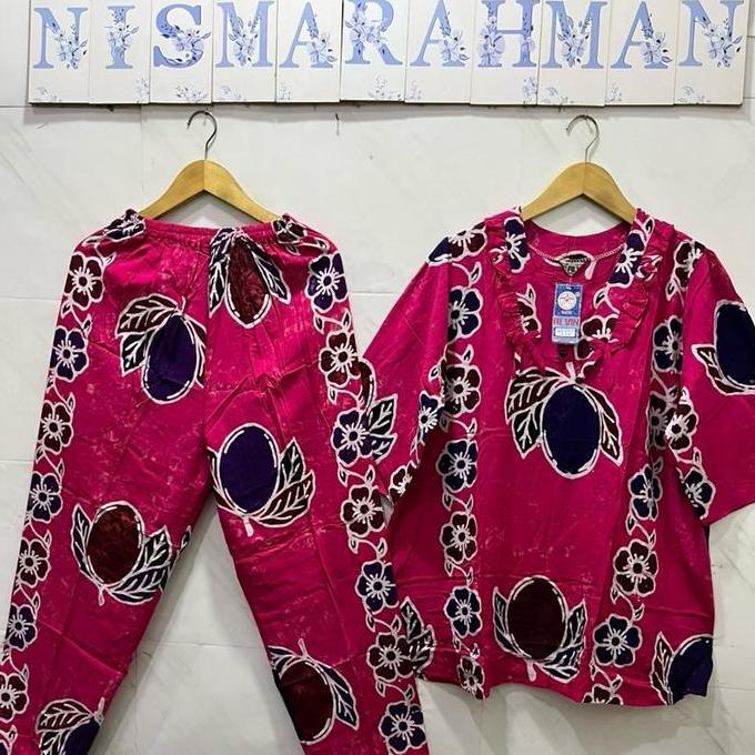 setelan batik alvin dewasa tangan 3/4 - Celana Panjang
