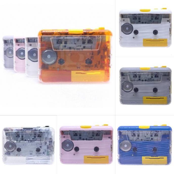 walkman stereo cassette portable tape player kaset pita - transparan