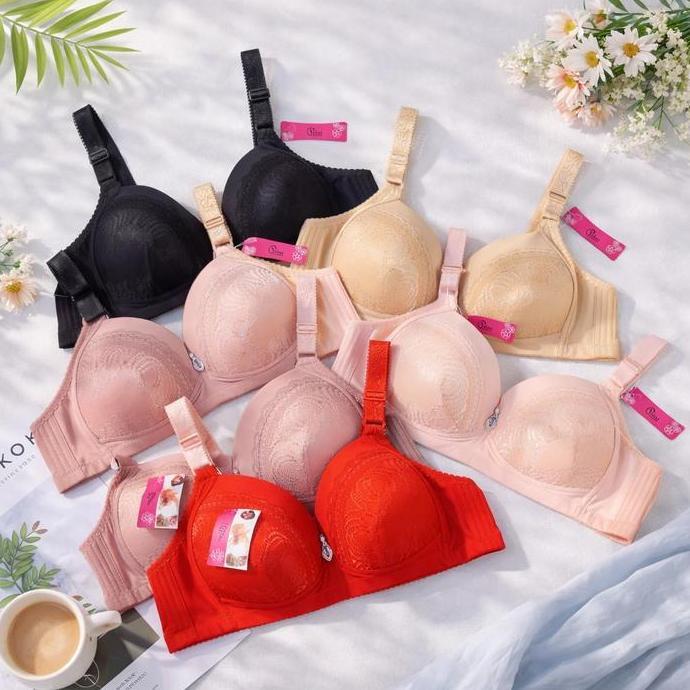 POLINI - Bra Jumbo Tanpa Kawat Busa Tipis Size 38-44 Cup B/C Kait 3 G433