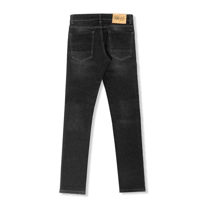 KUZI PROJECT - Zorro - Celana Jeans Pria - Black Wash - Slim Fit - Denim Stretch - 13 Oz - Premium