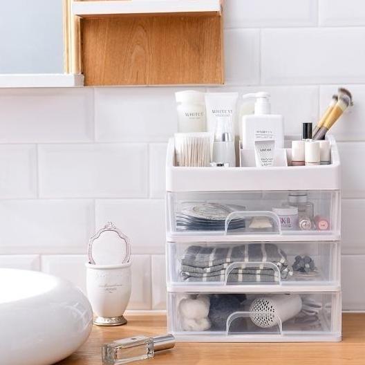 TERLARIS RAK KOSMETIK UNTUK MENYIMPAN MAKE UP DAN SKINCARE | RAK KOSMETIK 3 LACI [DV] 2026